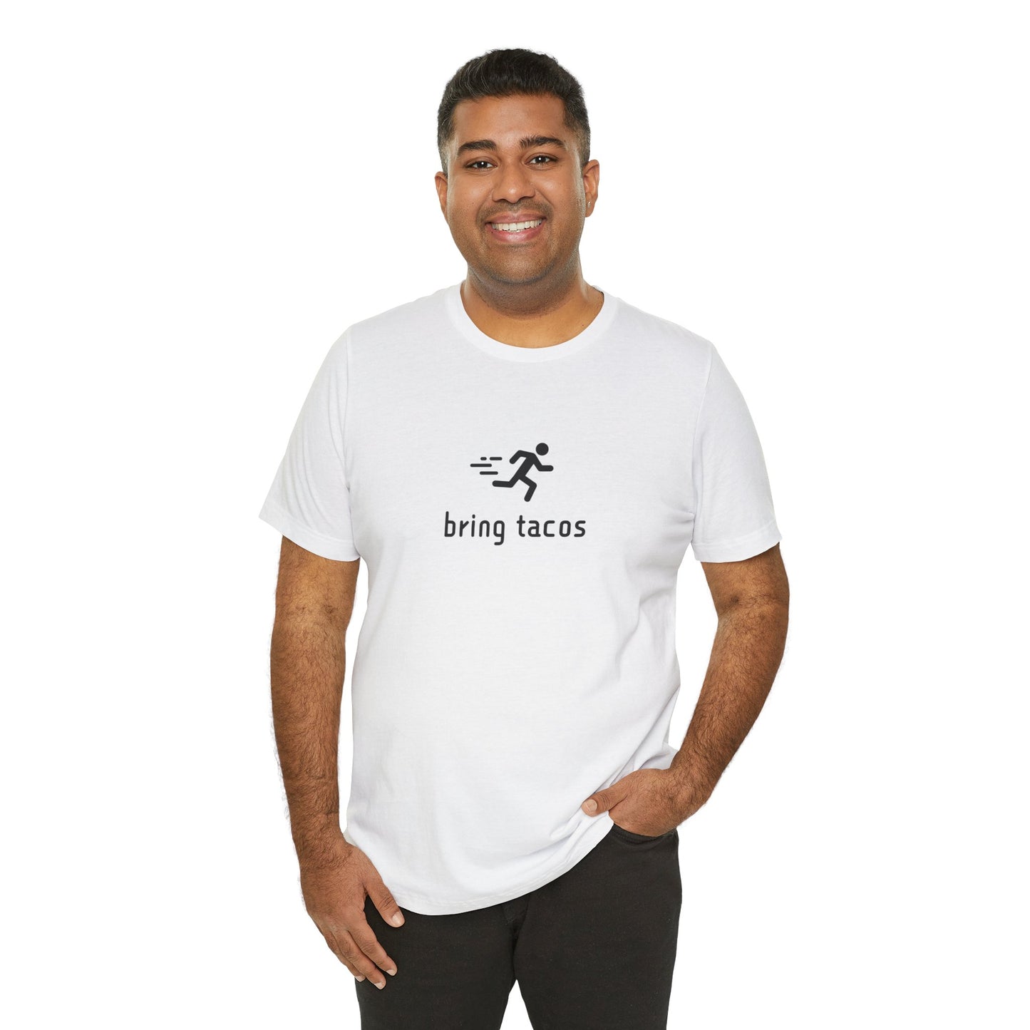 "Bring Tacos Tee" benefiting Crisis Bread Basket - Unisex Jersey Short Sleeve T-Shirt , Casual Wear, Funny Taco Tee, Foodie Gift, Taco Tuesday