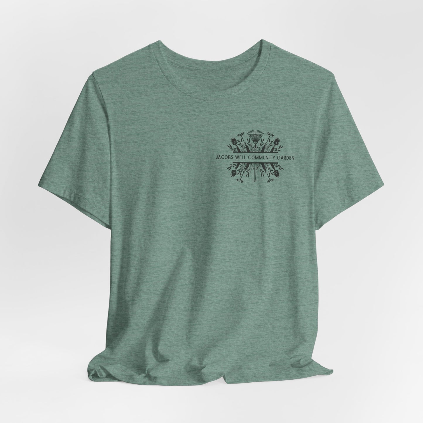 Garden T-Shirt: "Jacobs Well Community Garden" benefiting the Crisis Bread Basket