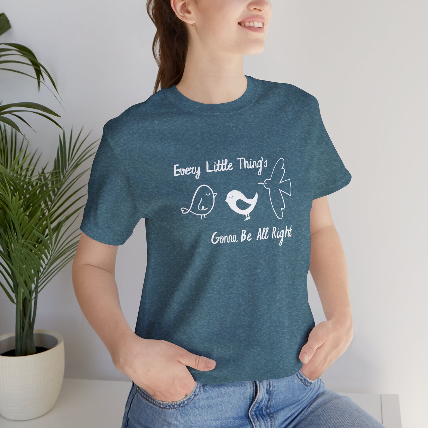"Every Little Thing's Gonna Be All Right" Unisex Tee benefiting the Feffer Family, Inspirational T-Shirt, Gift for Her, Casual Apparel, Positive Vibes Tee