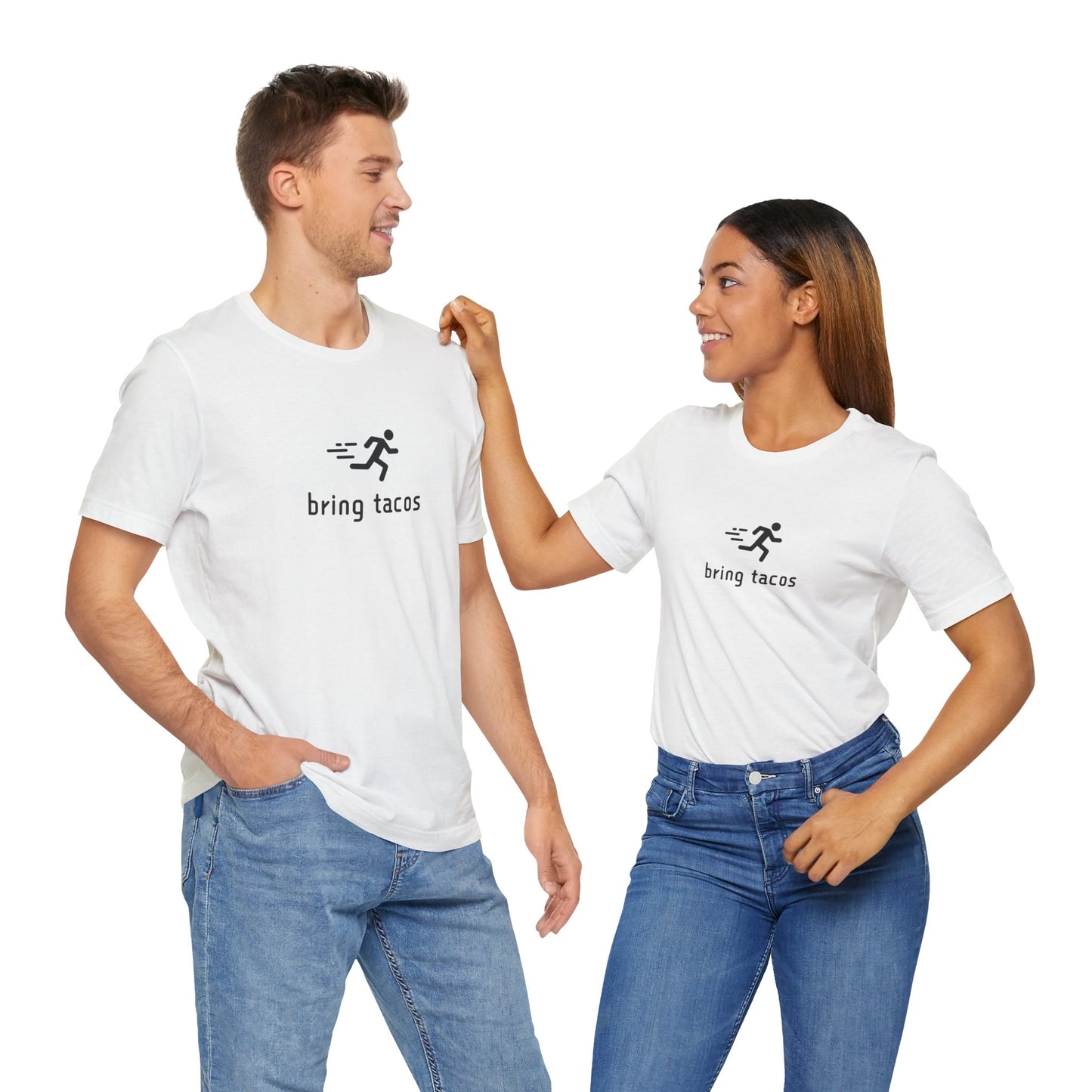 "Bring Tacos Tee" benefiting Crisis Bread Basket - Unisex Jersey Short Sleeve T-Shirt , Casual Wear, Funny Taco Tee, Foodie Gift, Taco Tuesday